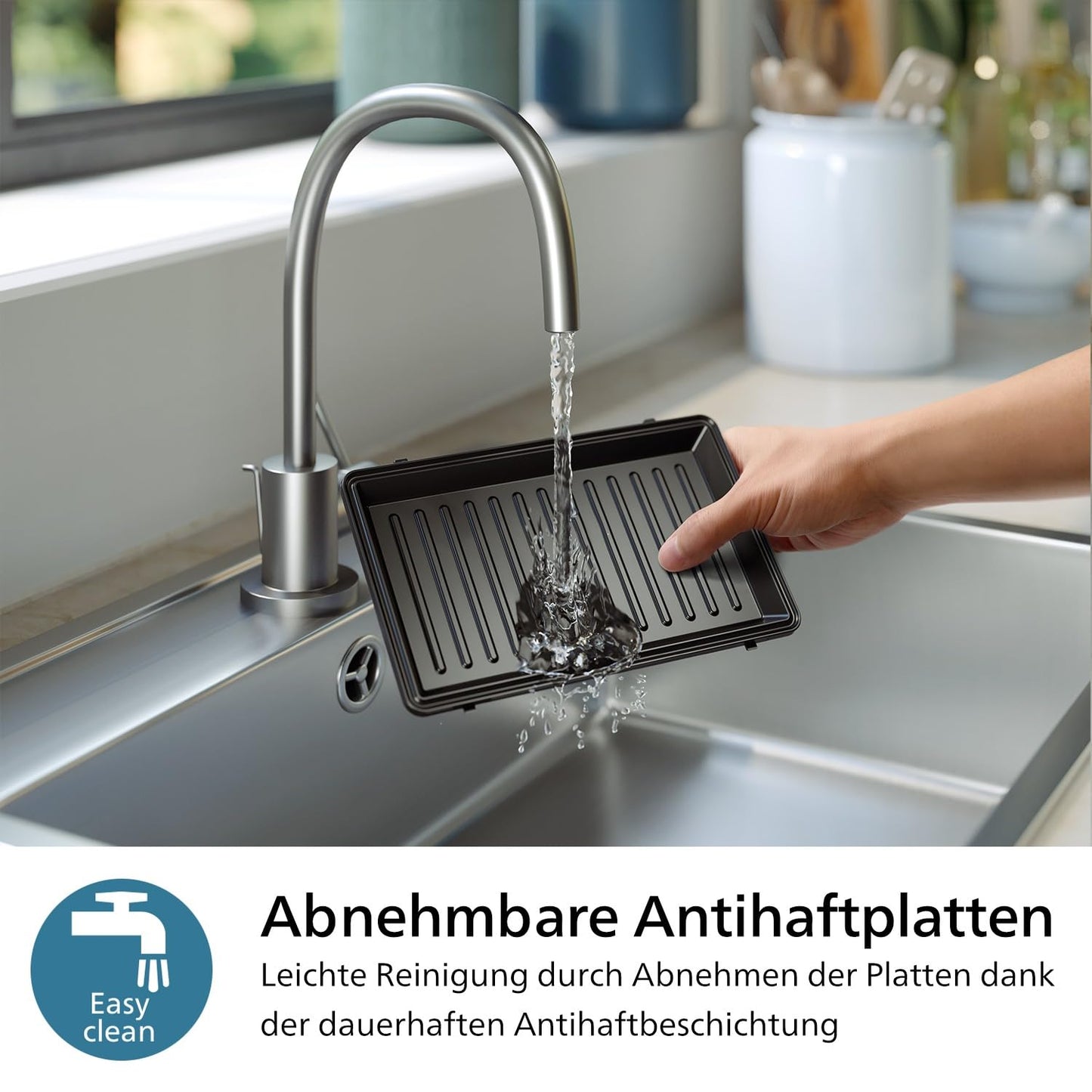 Philips 5000-Serie HD2350/80 Philips 5000 Serie 3-in-1 Sandwichmaker Waffeleisen Panini